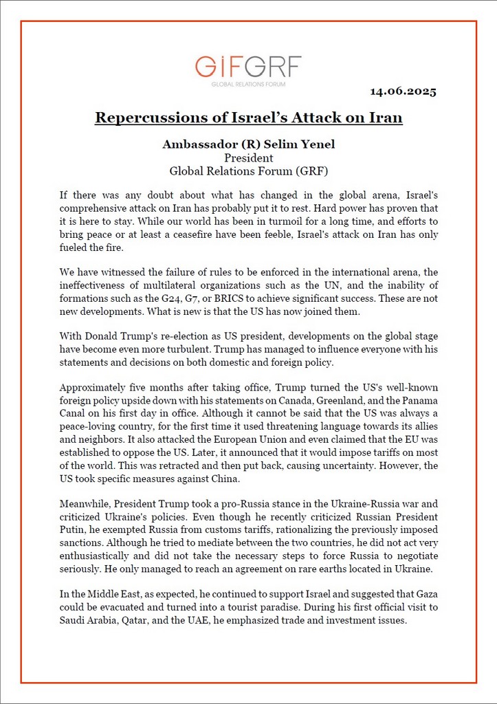 Repercussions of Israel’s Attack on Iran