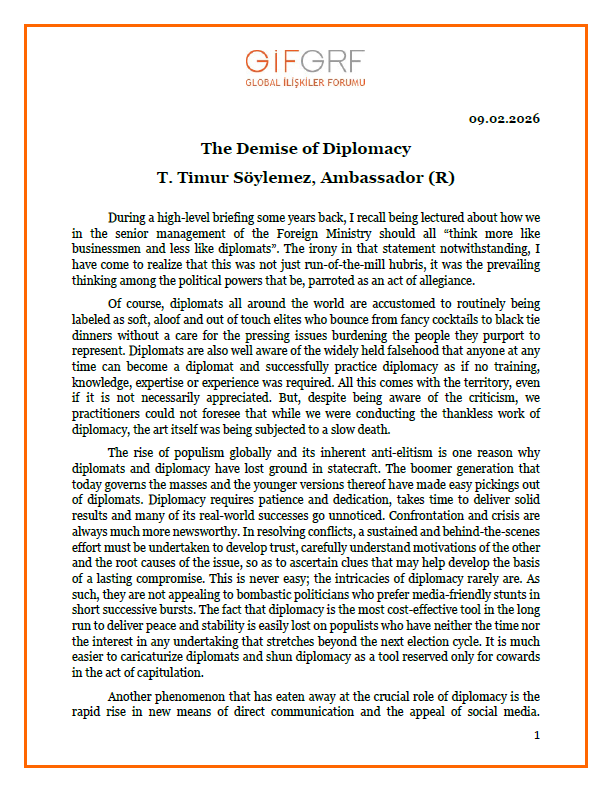 The Demise of Diplomacy