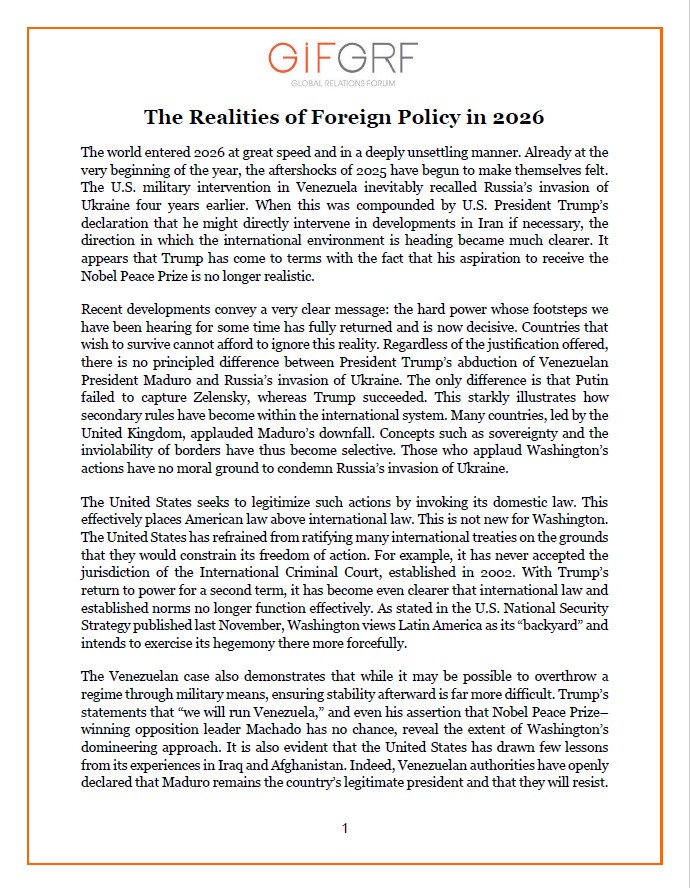 The Realities of Foreign Policy in 2026